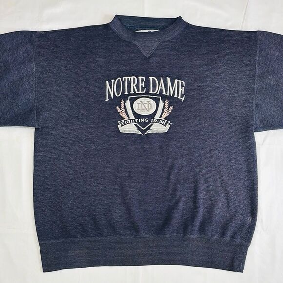 Vintage Embroidered Notre Dame Fighting Irish Crewneck Sweater - Picture 3 of 8